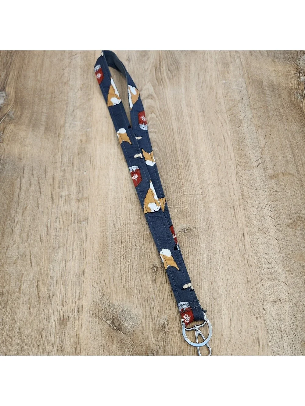 Vera Bradley Wide Lanyard HOLIDAY DOGS Christmas Stocking Corgi Teacher Gift